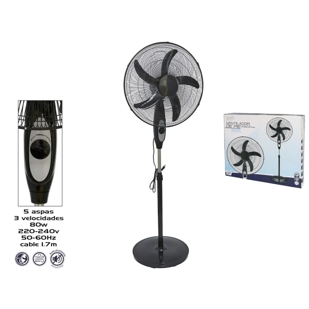 Stand Fan Round Base 5 Blades 20 Inch 50cm 80w 1.7mt 3 Speed Stand Fan Round Base 5 Blades 20 Inch 50cm 80w 1.7mt 3 Speed