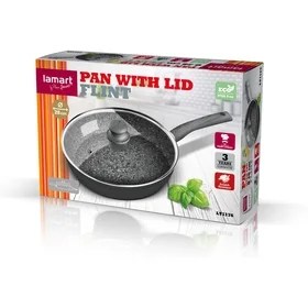 Lamart Pan 28cm With Lid -flint Lamart Pan 28cm With Lid -flint