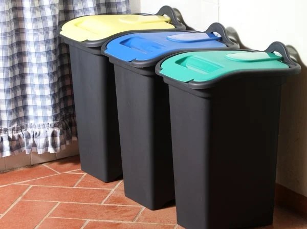 Recyling Color Coded Bin 30 Lt Yellow/green