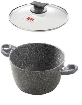 Cuore Di Pietra Pot With Glass 24cm Induction Cuore Di Pietra Pot With Glass 24cm Induction