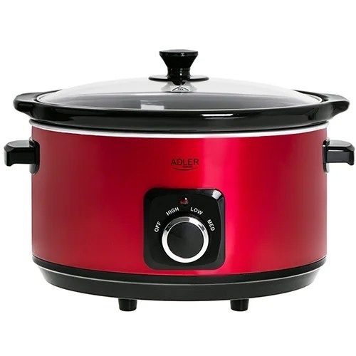Adler Slow Cooker 5.8l Red Adler Slow Cooker 5.8l Red