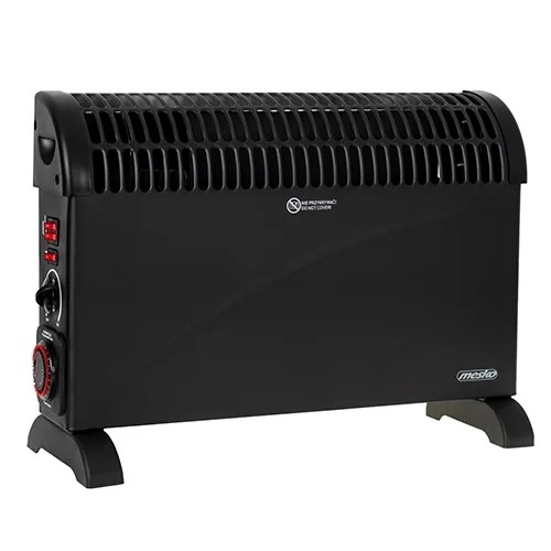 Mesko Black Convector Heater With Timer And Turbo Airflow