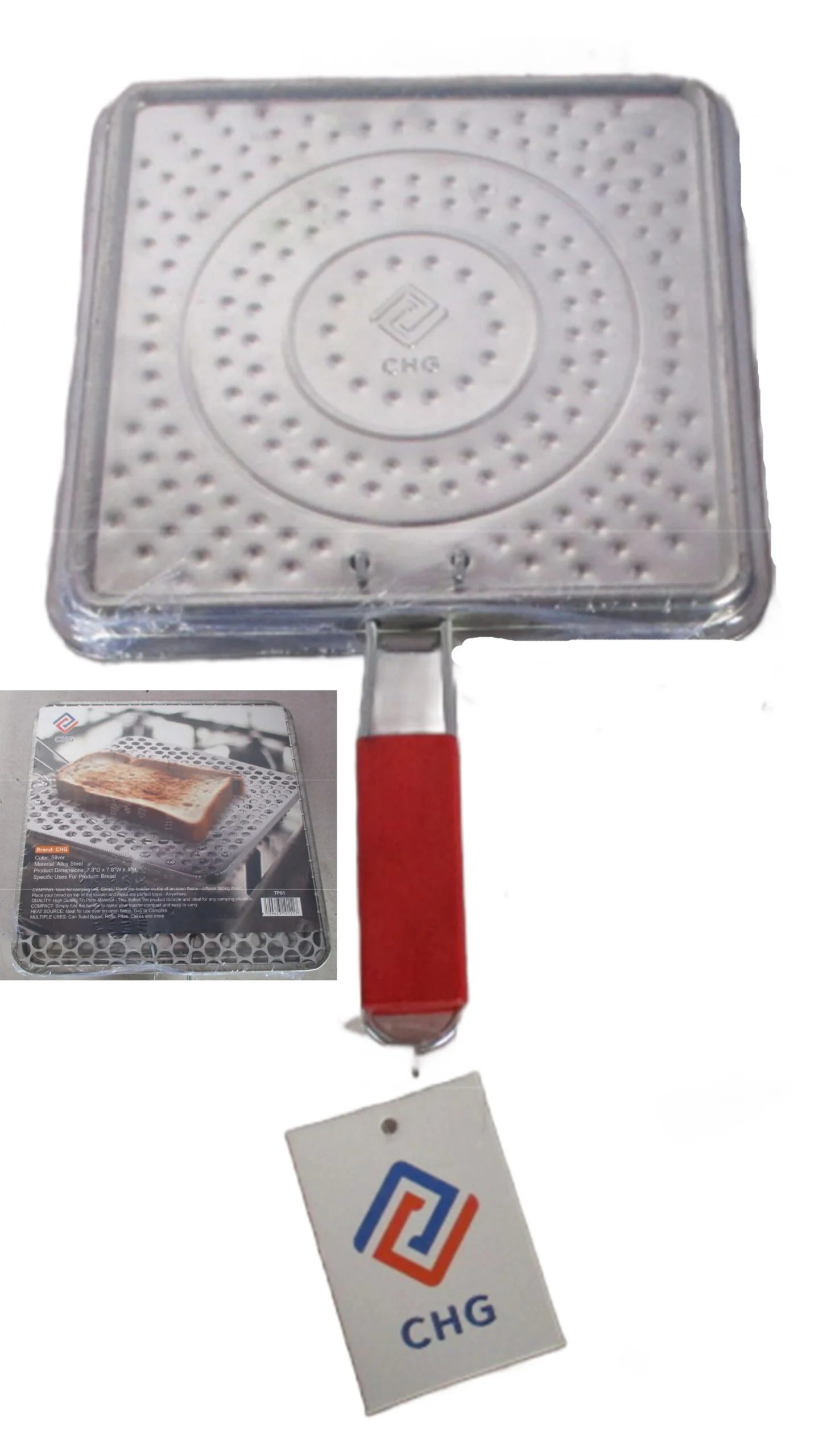 Toast Pan, Ss, 1pc/shrink With Wood Handle 228g Toast Pan, Ss, 1pc/shrink With Wood Handle 228g