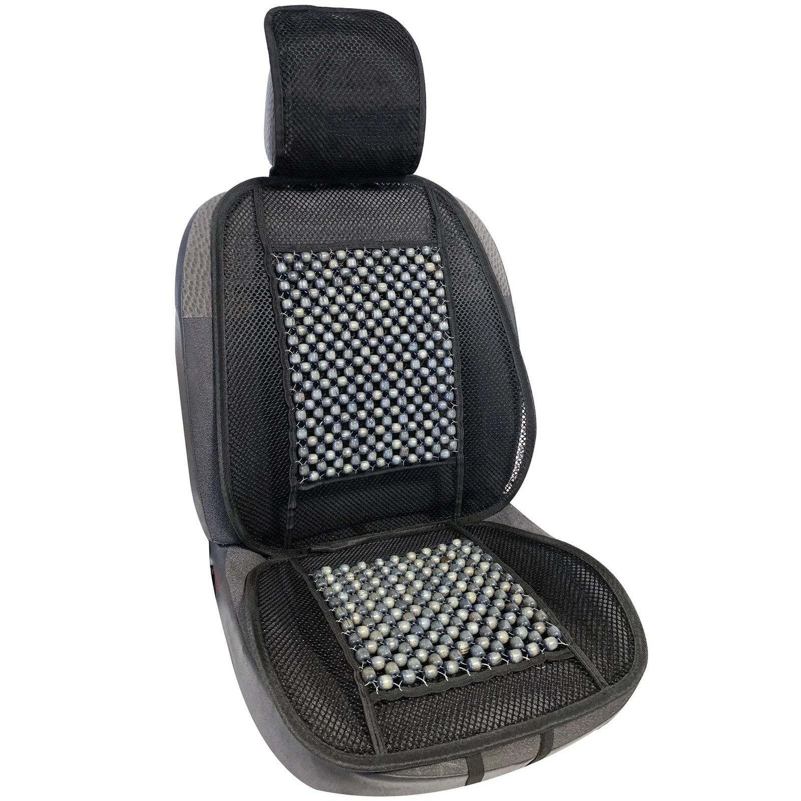 CAR SEAT BEADED CUSHION BLACK