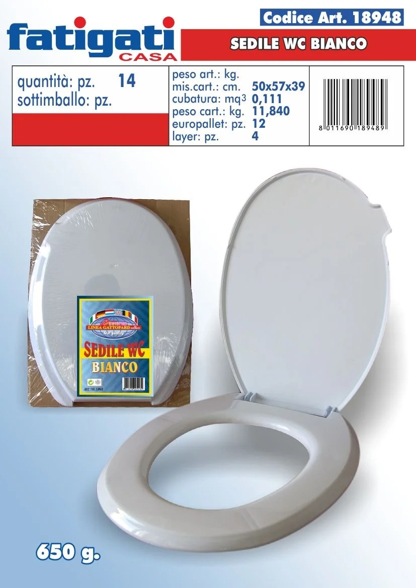 White Toilet Seat 650g