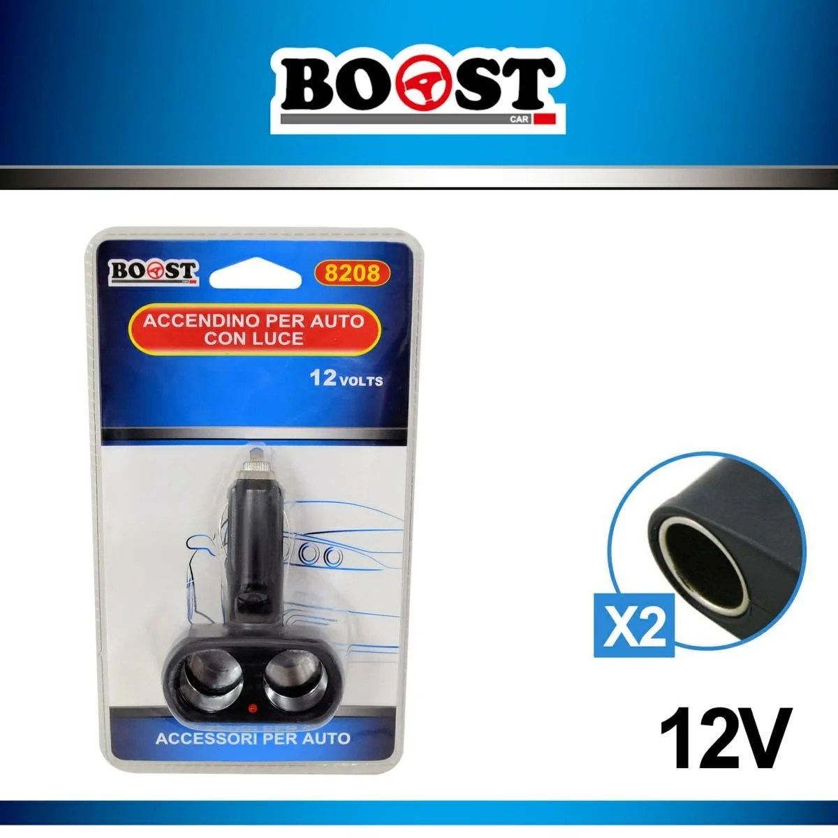 Cigarette Lighter Double Socket Adapter 12v Art.3904 – Boost
