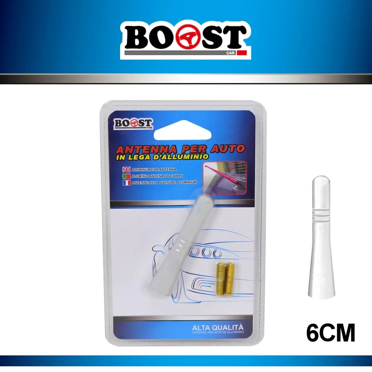 Car Antenna Aluminium Silver Or Black 6cm 5052