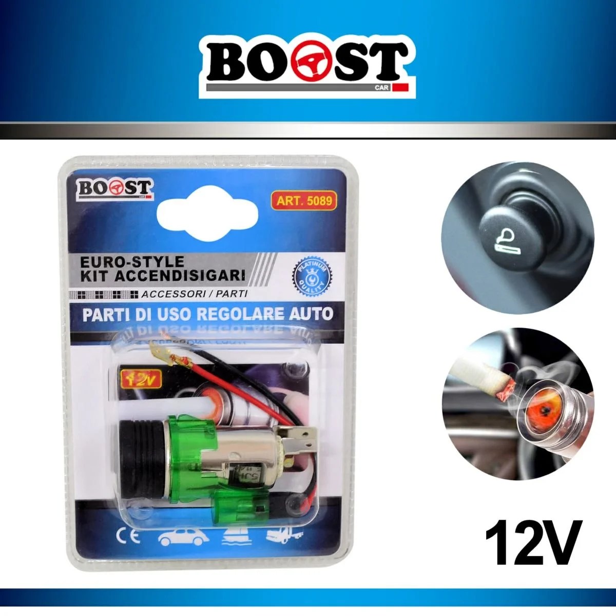 Cigarette Light Socket For Cars With Light Art.5089 – Boos