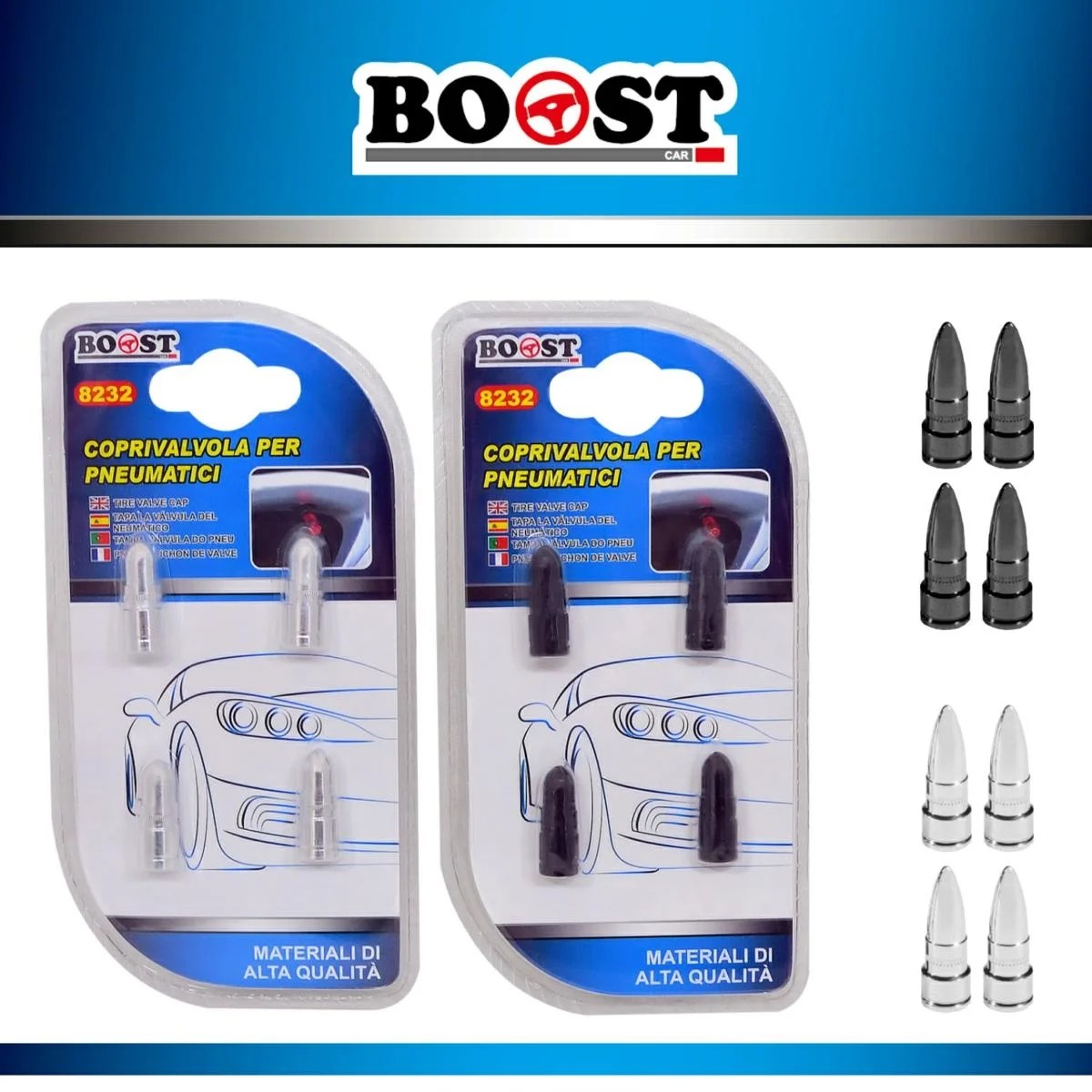 Valve Caps Silver Art. 5185 – Boost