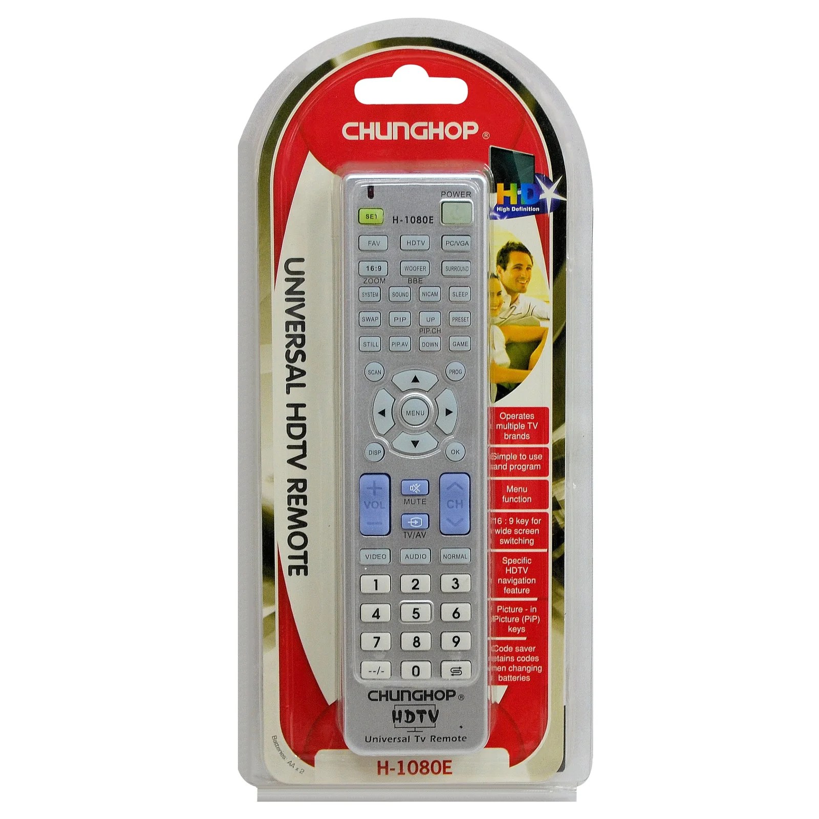 Universal Remote Control H-1080e Chungpop Tv+hdtv