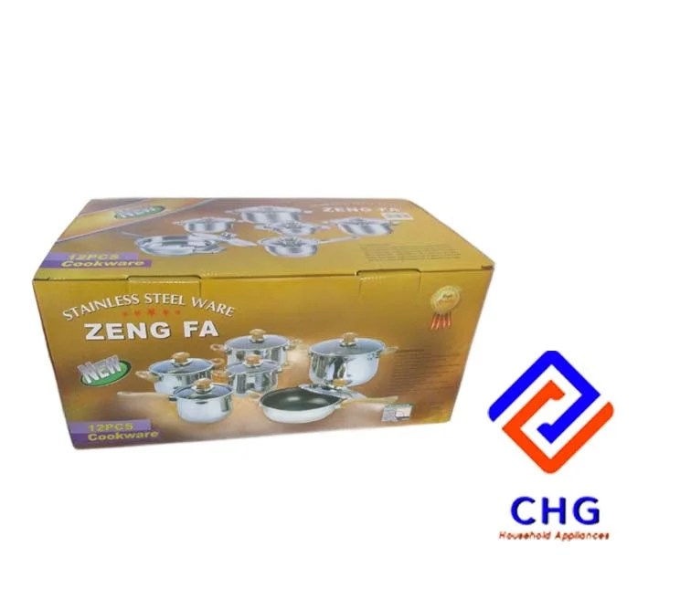 12 Pcs Cookware Set Stainless Steel 18/10 K2