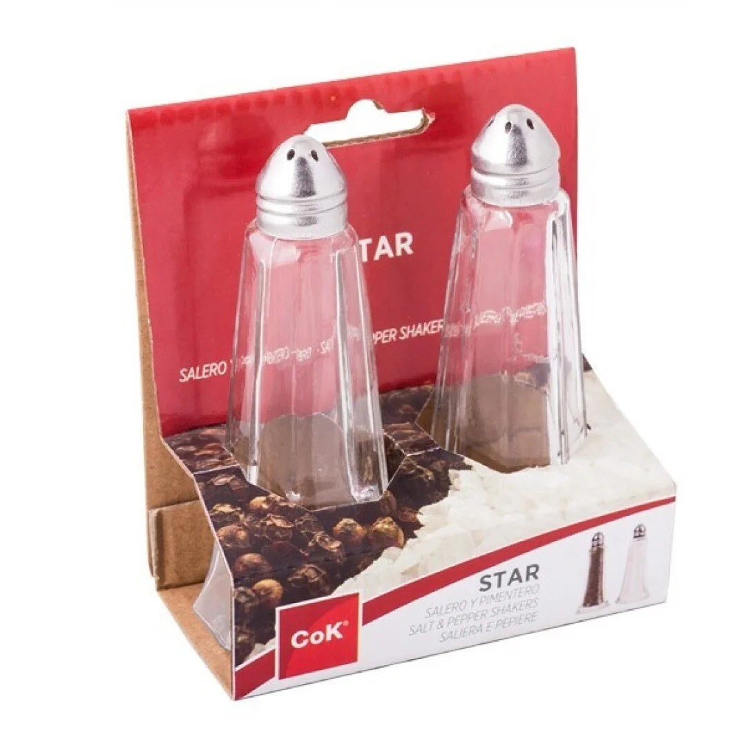 Cok Set 2 Pcs Salt+pepper Shaker Star C1k24