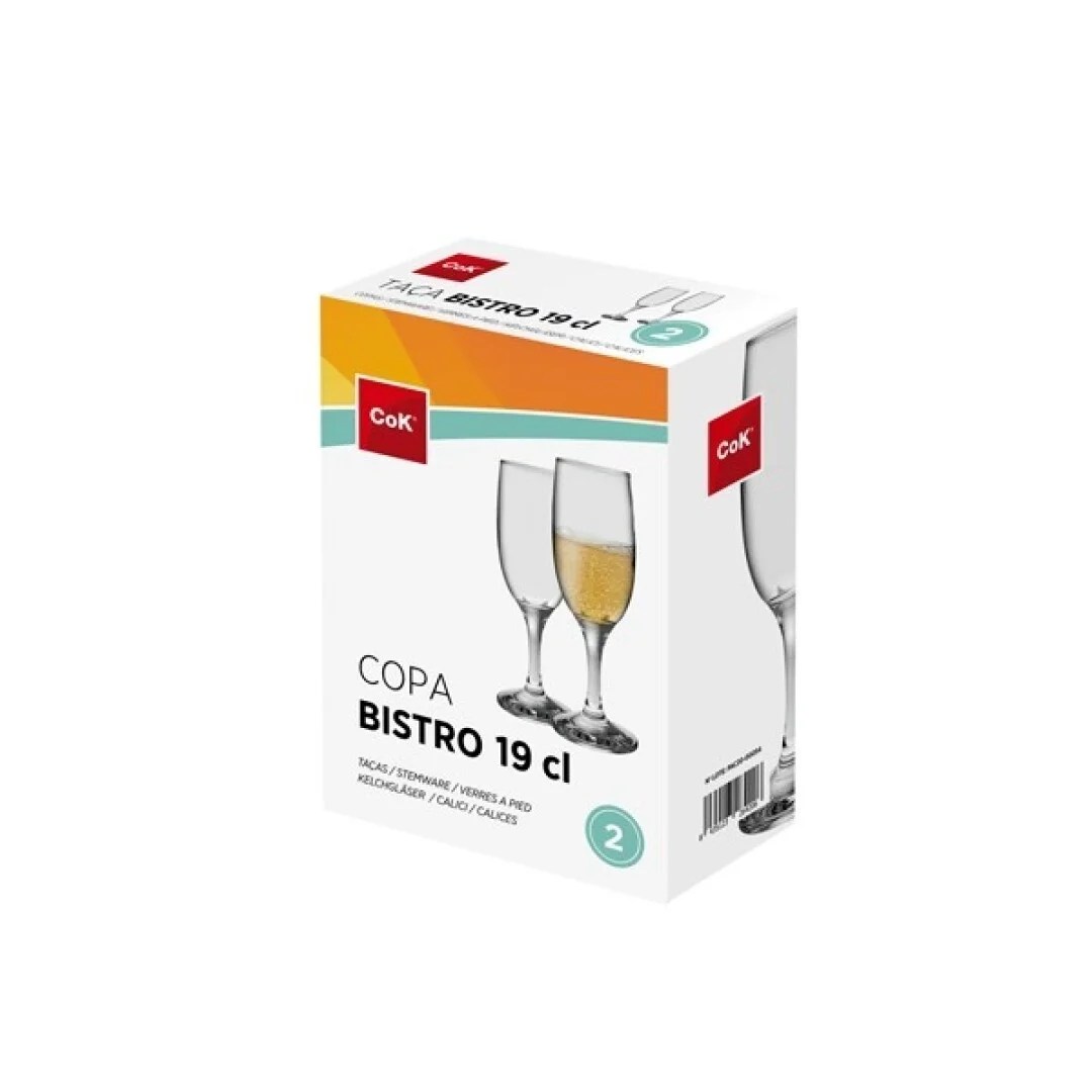 Cok Steam Bistro Flute 19 Cl Pack Of 2 K12 Cok Steam Bistro Flute 19 Cl Pack Of 2 K12