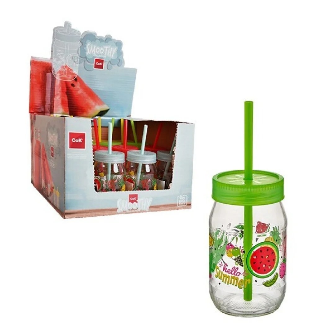 Cok Mug With Straw Smoothy 370cc Single In Display Box Of 16 K2 Cok Mug With Straw Smoothy 370cc Single In Display Box Of 16 K2