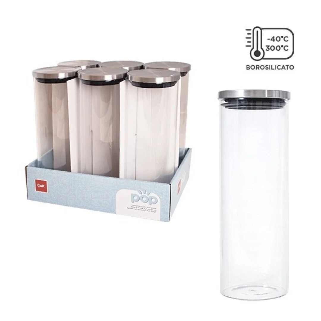 Cok Boro Jar Pop Silver  1,90 L Display Box Of 6 K2