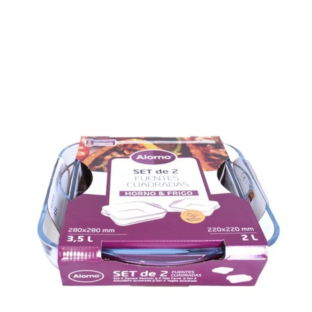 Alorno Set 2 Pcs Square Roaster Ct 6 Alorno Set 2 Pcs Square Roaster Ct 6