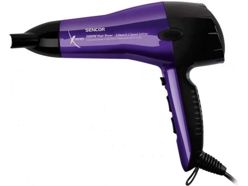 VIOLET HAIR DRYER 2000W AIR NOZZLE RUBBER COATED