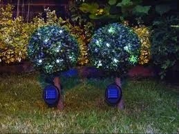 Pair Of 23cm Solar Bay Trees Pair Of 23cm Solar Bay Trees