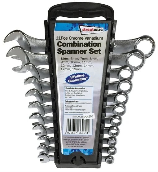 11pcs Combination Crv Spanner Set