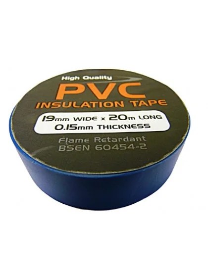 Pk10 19mm X 20m Blue Pvc Tape Pk10 19mm X 20m Blue Pvc Tape