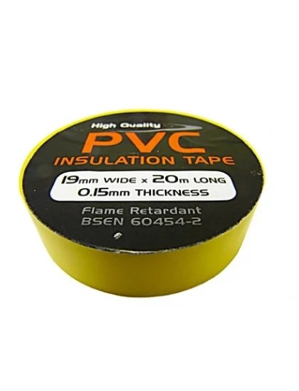 Pk10 19mm X 20m Yellow Pvc T