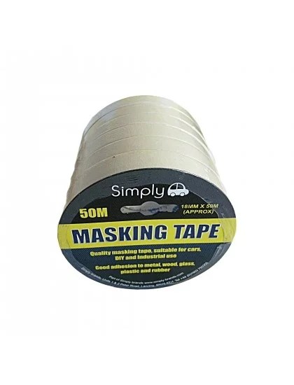 Masking Tape Pk 6 Rolls Of 18mm X 50m Masking Tape Pk 6 Rolls Of 18mm X 50m
