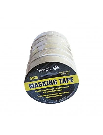 Masking Tape Pk 6 Rolls Of 25mm X 50m Masking Tape Pk 6 Rolls Of 25mm X 50m