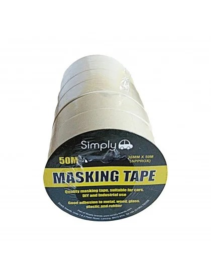 Masking Tape Pk 6 Rolls Of 36mm X 50m