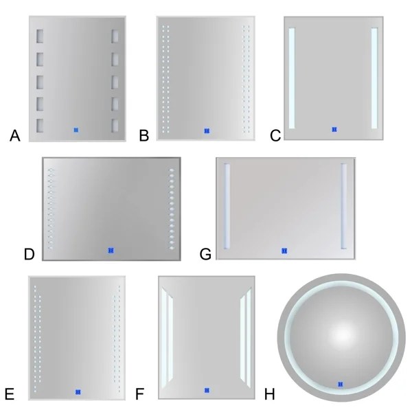 Led Mirror 80×60 Cm Horizontal Rectangle Mirror