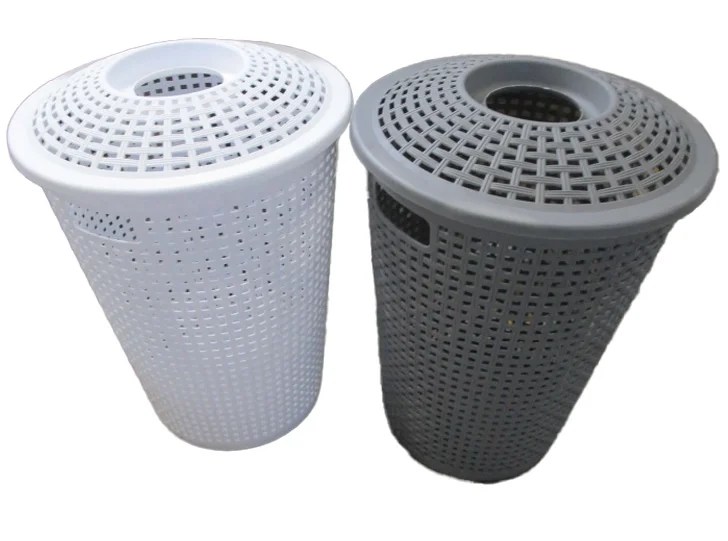 Laundry Basket White Round Large