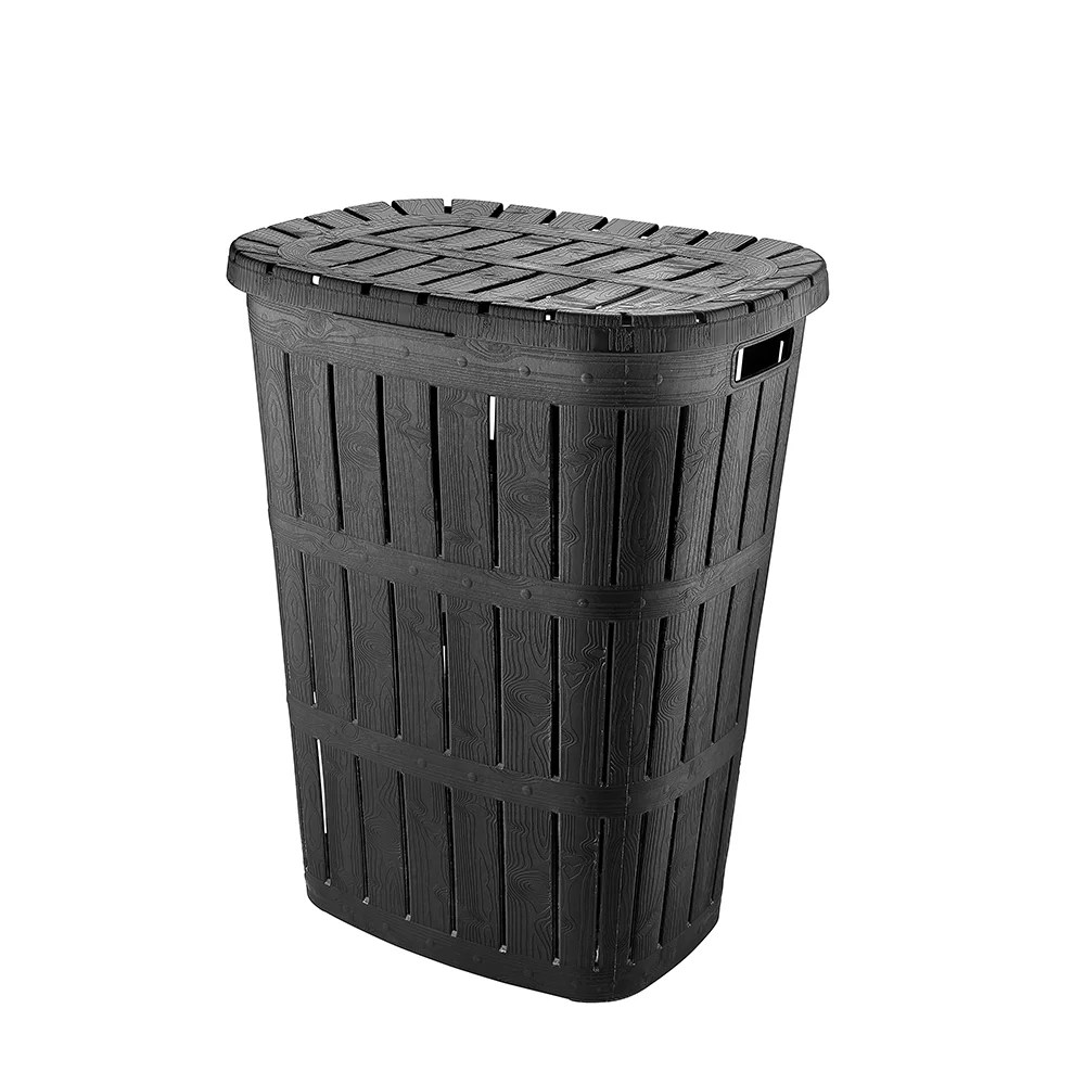 Laundry Bin, Black 62lt Michelino
