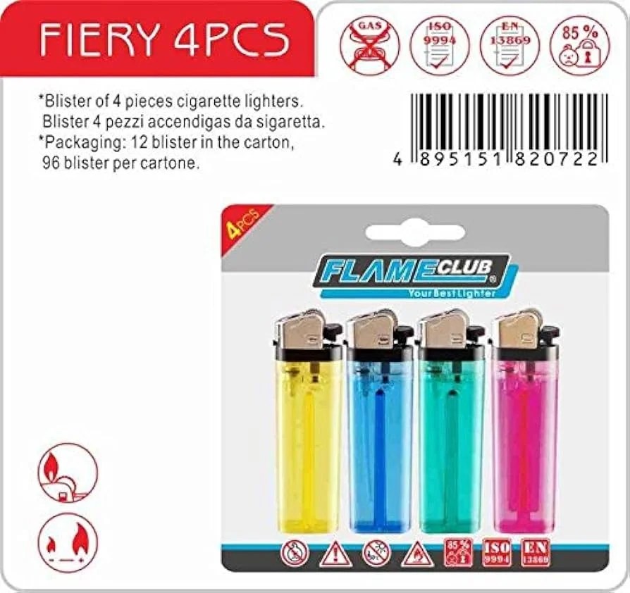 Pocket Gas Lighter Pack Of 4 Animal Print( Sold By 1 Or By Box Of 28)