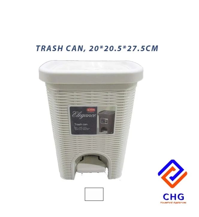 Bin Rattan Dark White 20×20.5×27.5cm K 16