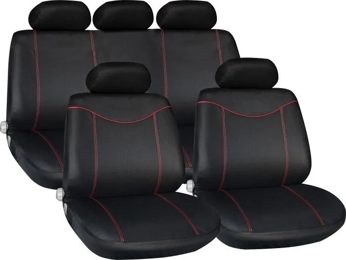 Seat Covers 11 Pce  With Zips In Red
