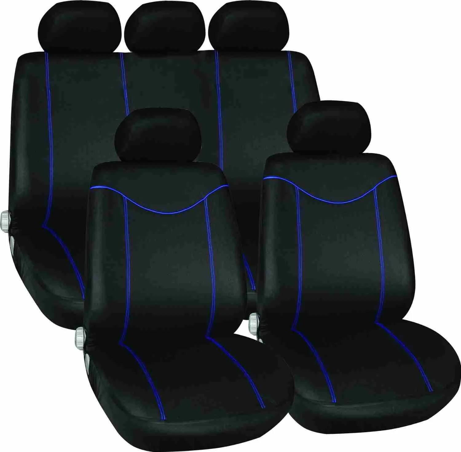 Seat Covers 11 Pce With Zips In Blue