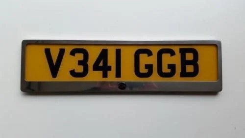 Number Plate Holder Plastic Chrome Clip- On