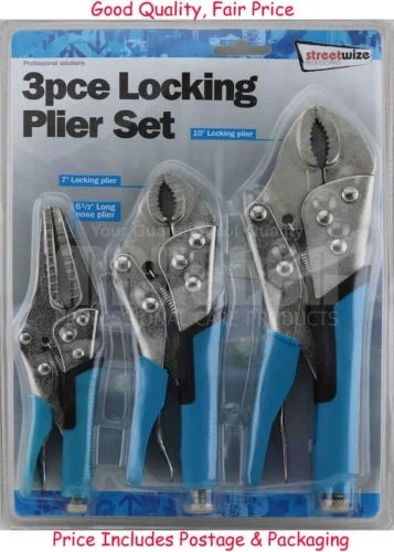 3 Piece Locking Plier Set
