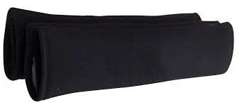 Seat Belt Pads Pair Black Plain Comfort