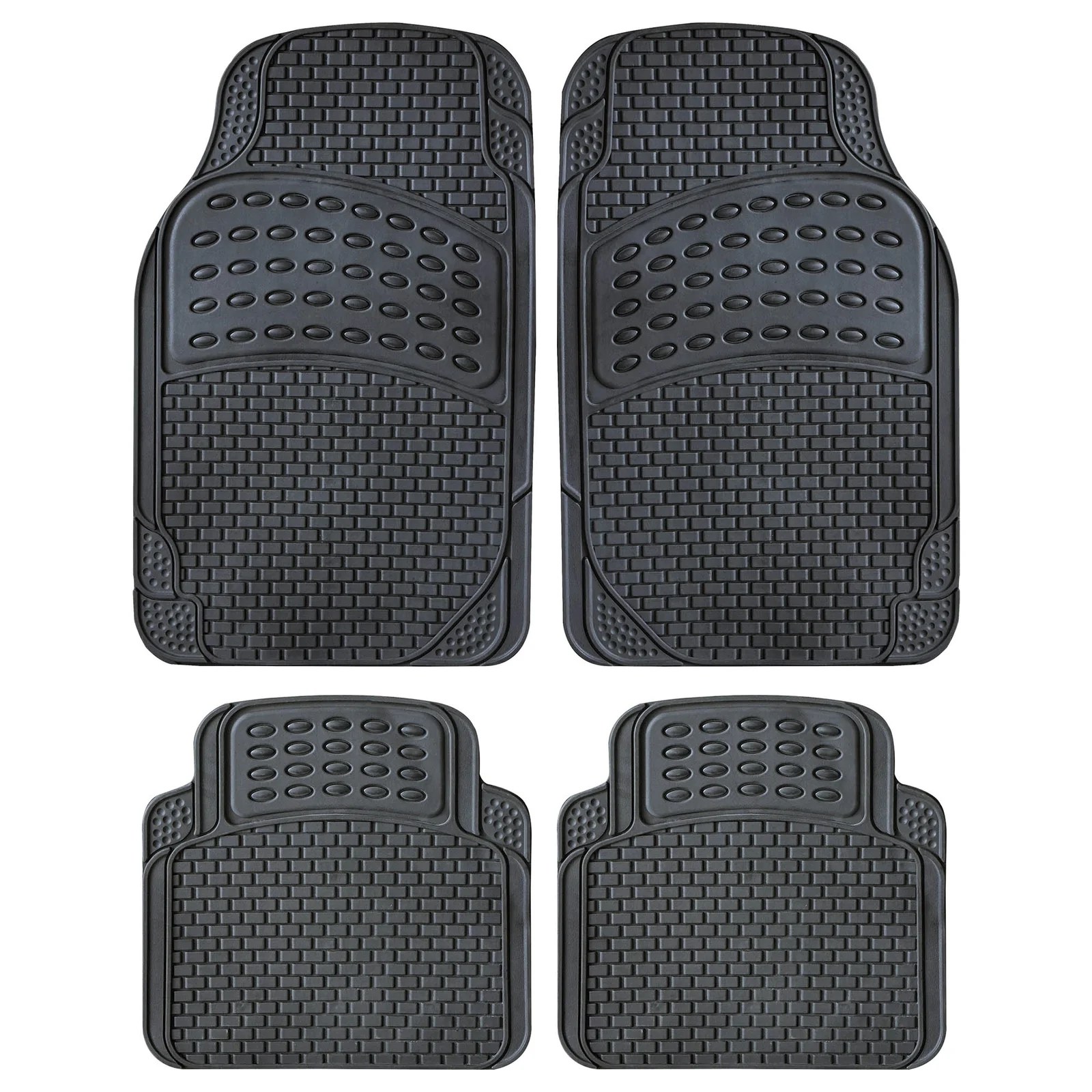 Universal car mats set of 4 pcs in pvc STRATOS EVO BLACK