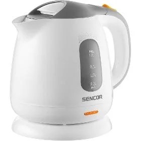 SENCOR KETTLE 1.0LT CONCEALED ELEMENT WHITE/GREY SENCOR KETTLE 1.0LT CONCEALED ELEMENT WHITE/GREY