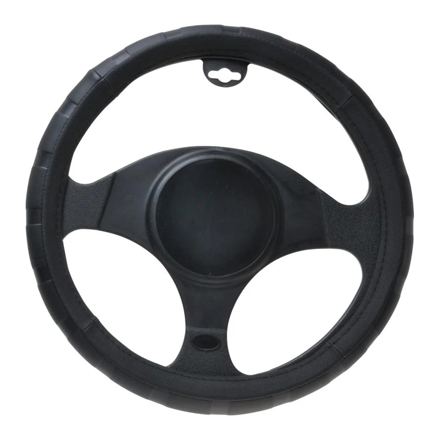 Steering wheel cover BLACK WITH GRIP 37-39cm Steering wheel cover BLACK WITH GRIP 37-39cm