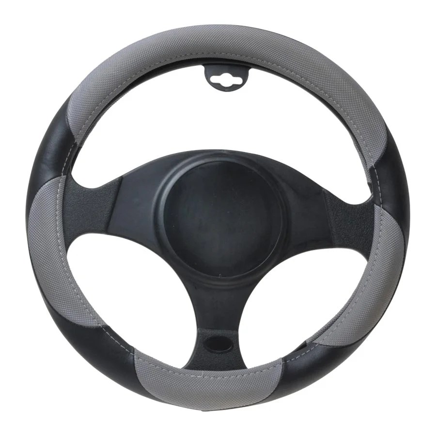 Steering wheel cover GREY AND BLACK 37-39cm