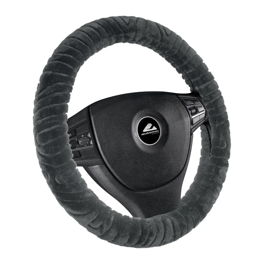 Steering wheel cover FLUFFY BLACK 37-39cm Steering wheel cover FLUFFY BLACK 37-39cm