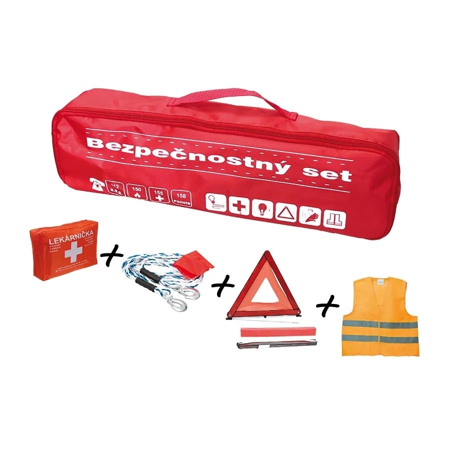 EMERGENCY Safety set* TRIANGLE,VEST,GLOVES+ TOWROPE