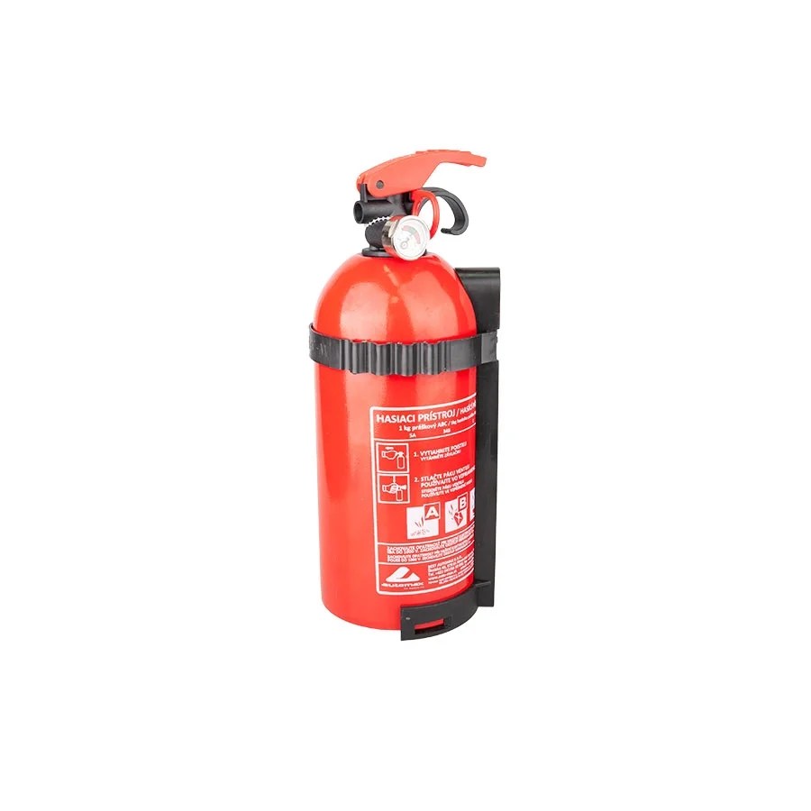 Fire extinguisher ABC 1kg with manometer + mounting bracket Fire extinguisher ABC 1kg with manometer + mounting bracket