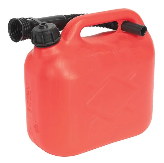 PLASTIC FUEL CAN RED 5LT