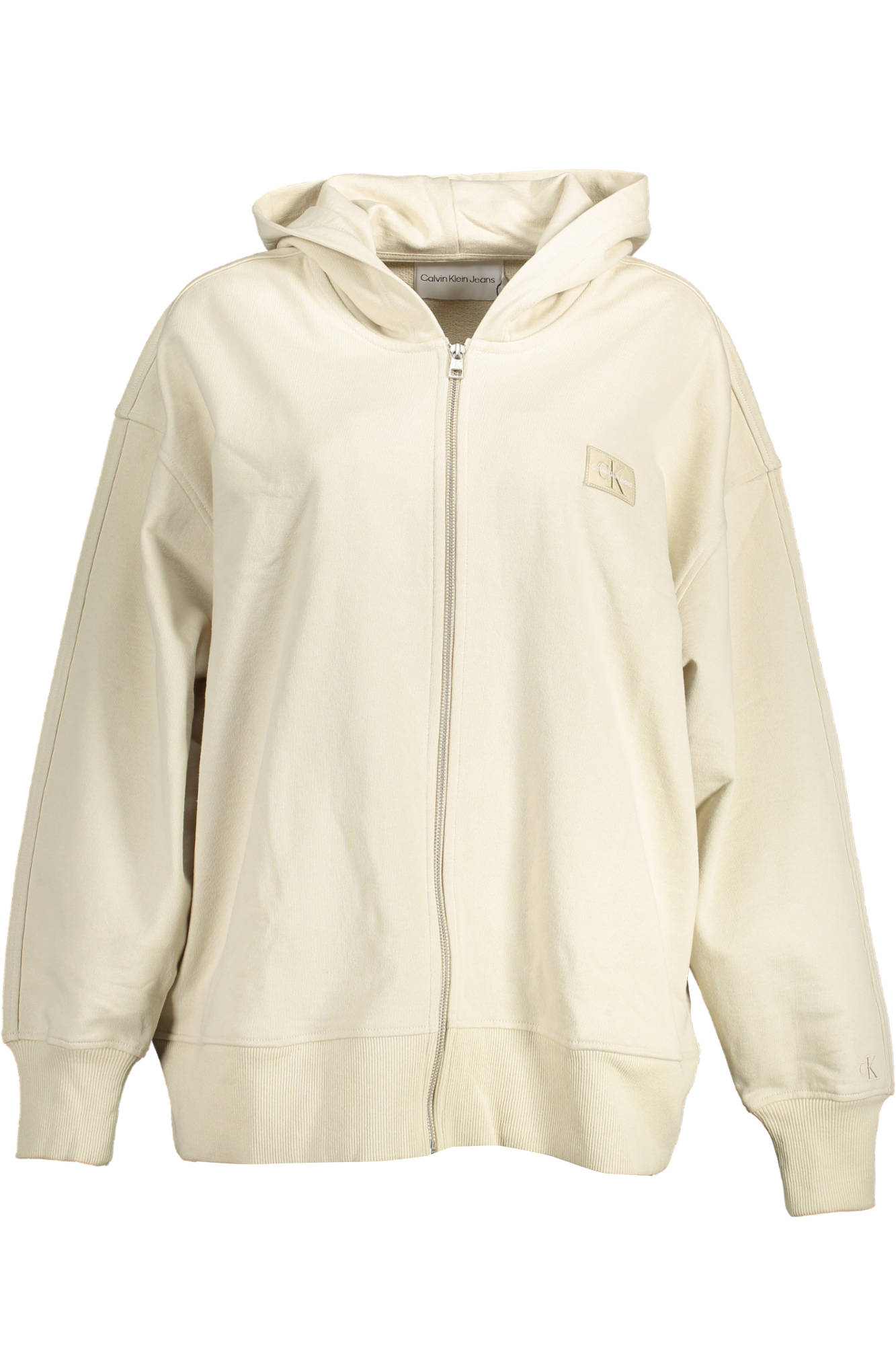 CALVIN KLEIN SWEATSHIRT WITH ZIP WOMAN BEIGE CALVIN KLEIN SWEATSHIRT WITH ZIP WOMAN BEIGE