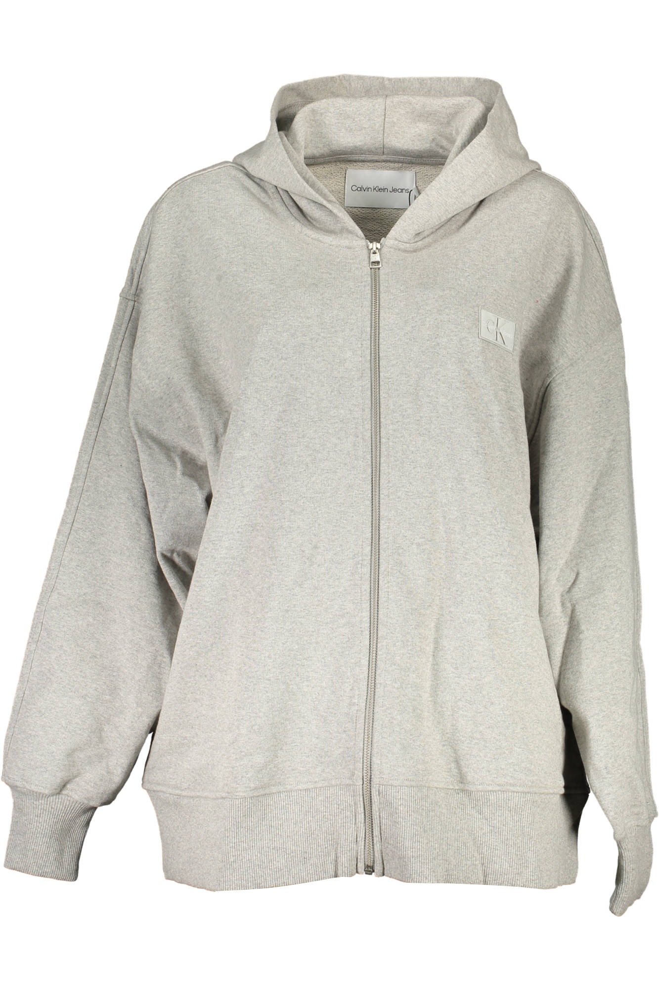 CALVIN KLEIN SWEATSHIRT WITH ZIP WOMAN GRAY CALVIN KLEIN SWEATSHIRT WITH ZIP WOMAN GRAY