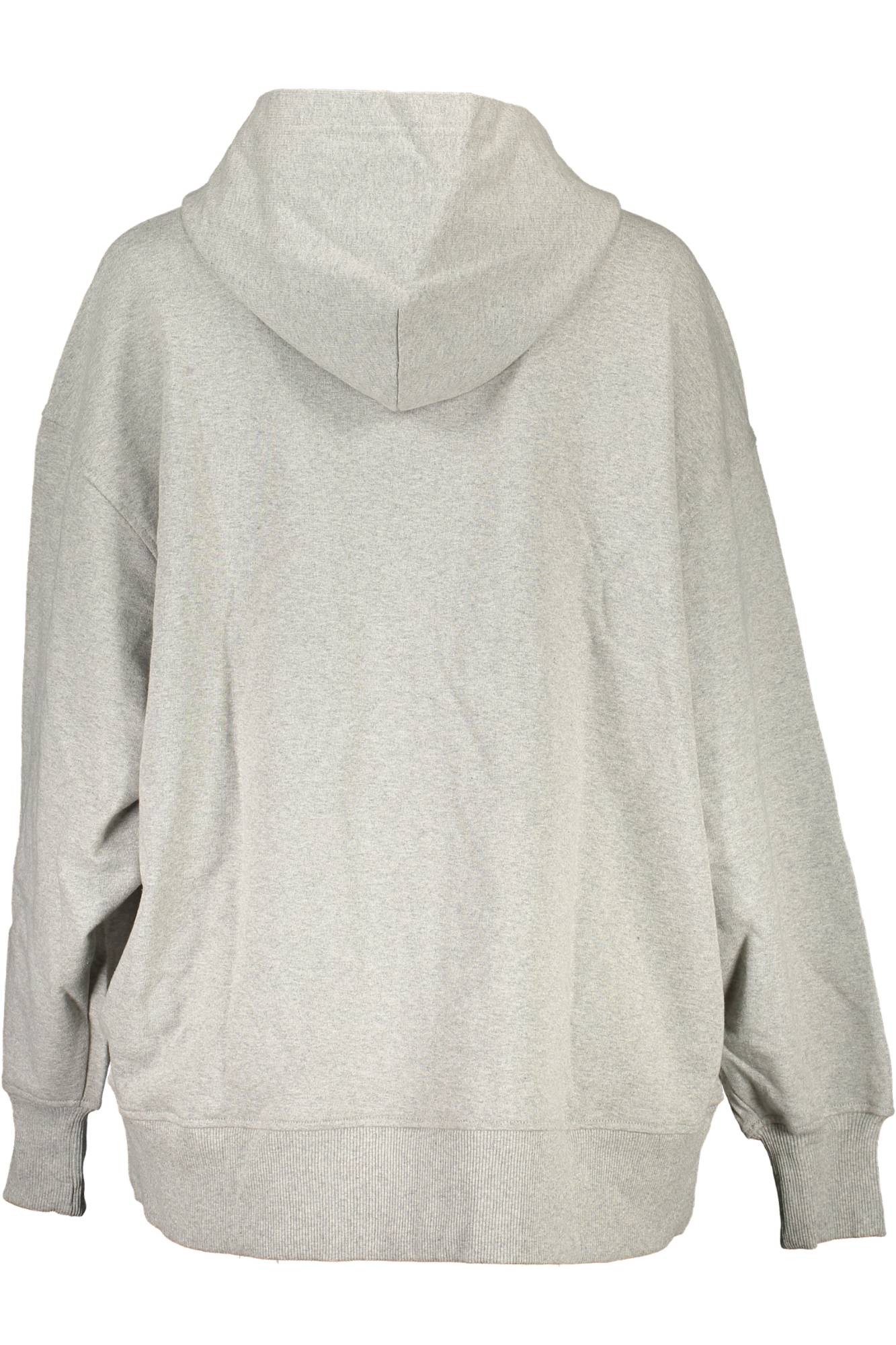 CALVIN KLEIN SWEATSHIRT WITH ZIP WOMAN GRAY