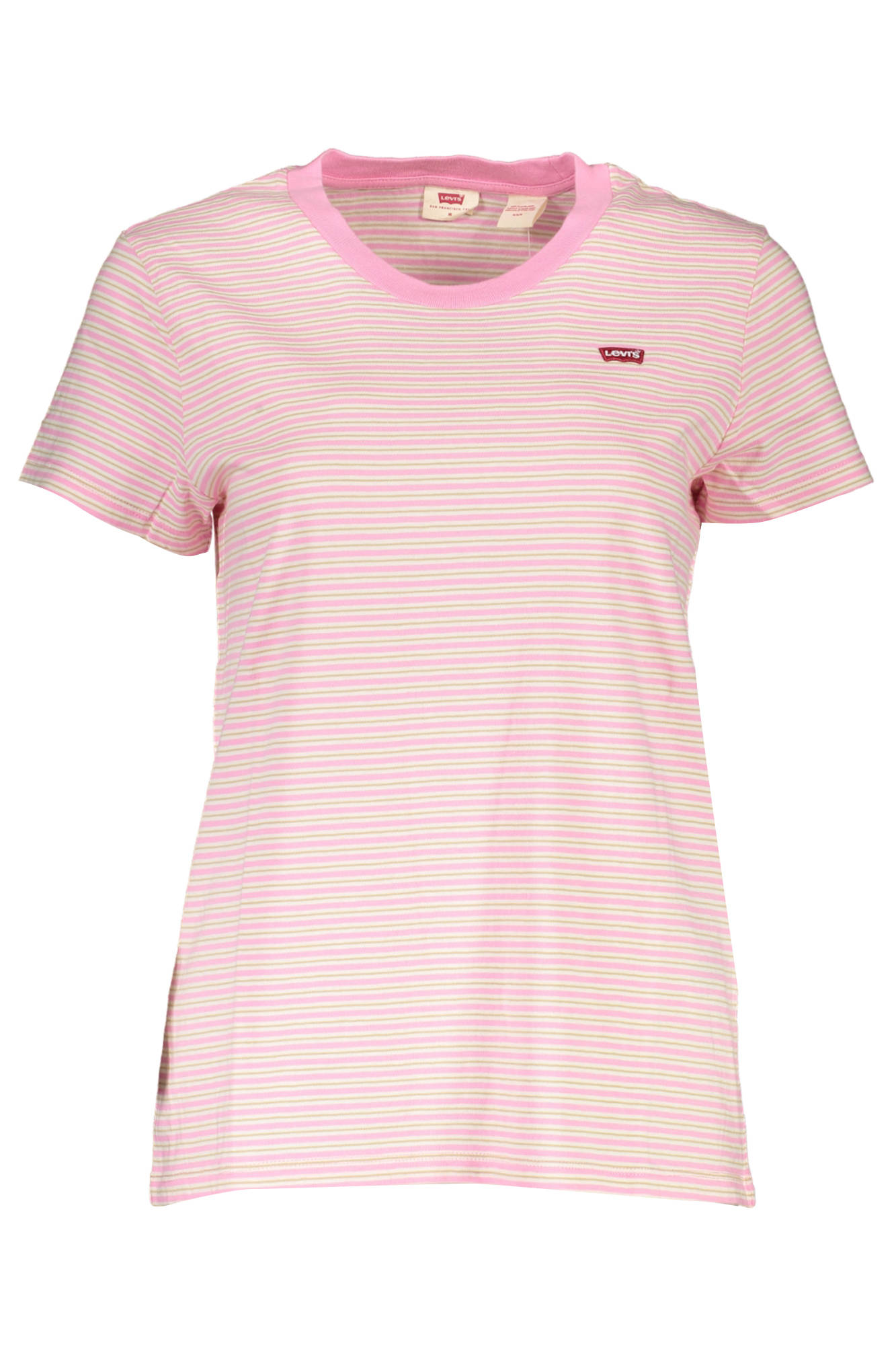 LEVI WOMEN SHORT SLEEVE T-SHIRT PINK LEVI WOMEN SHORT SLEEVE T-SHIRT PINK
